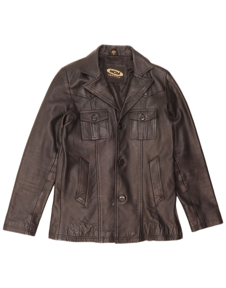 MDM Veste en cuir pour homme UK 38 Cuir noir moyen