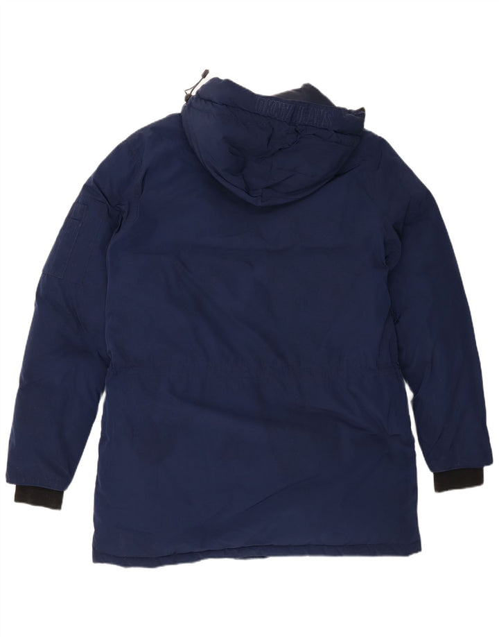 Dkny Veste matelassée à capuche pour homme UK 40 Large Bleu marine Polyester