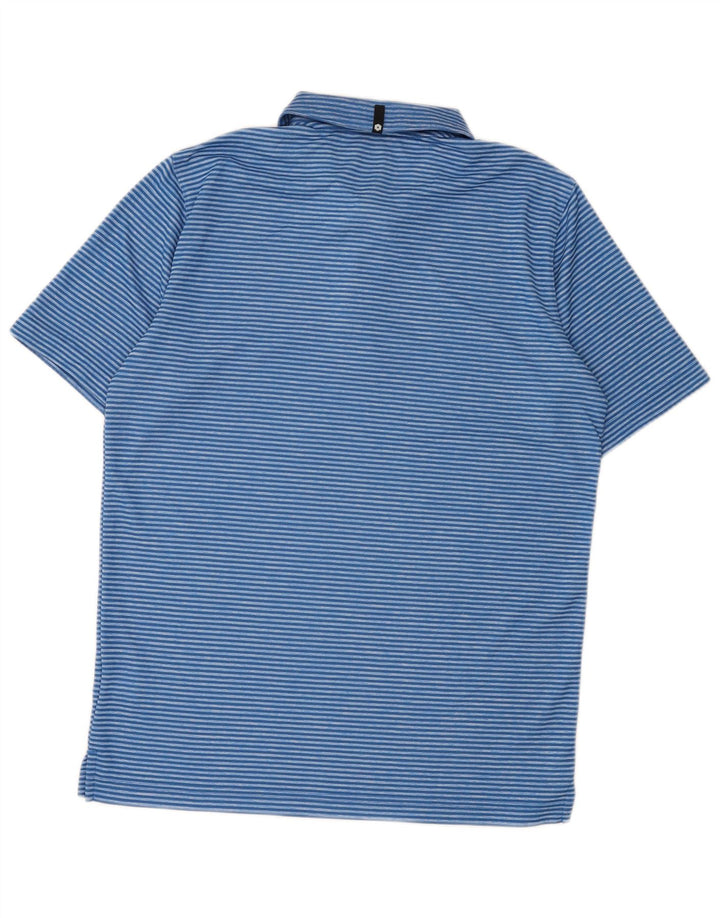 Puma Polo Homme Bleu Moyen Fines Rayures Polyester