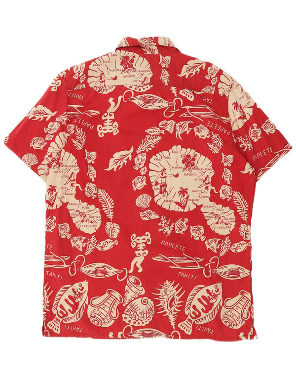Chemise à manches courtes pour hommes Sixty Grand coton floral rouge