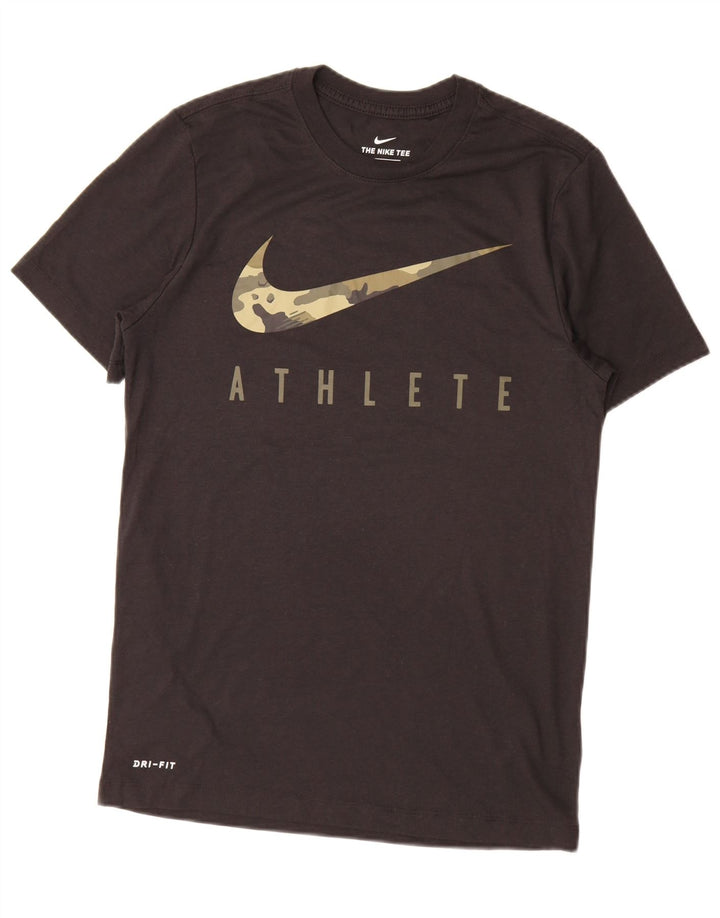 Nike Hommes Dri Fit Graphic T-Shirt Haut Petit Noir Polyester