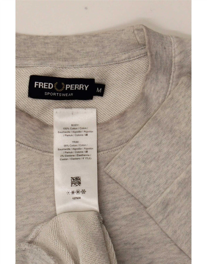 Fred Perry Sweat-Shirt Graphique Homme Gris Moyen Coton