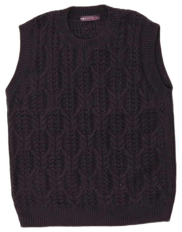 Marks & Spencer Débardeur pour femme UK 16 Large Bleu Marine Acrylique