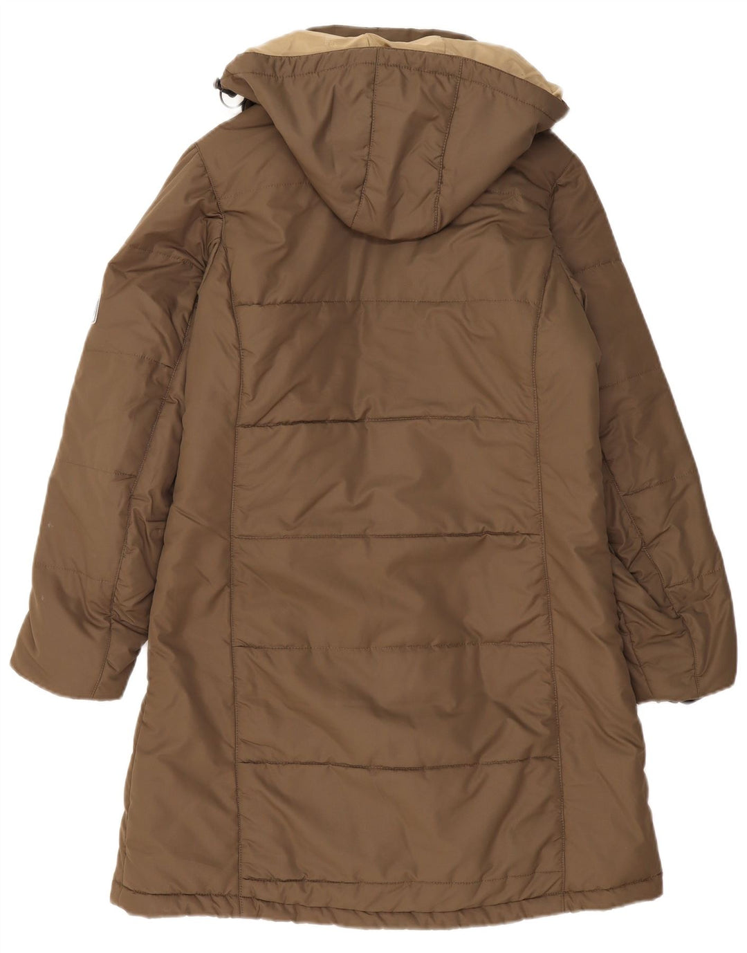 Jack Wolfskin Manteau rembourré à capuche pour femme UK 12/14 Kaki moyen Polyester