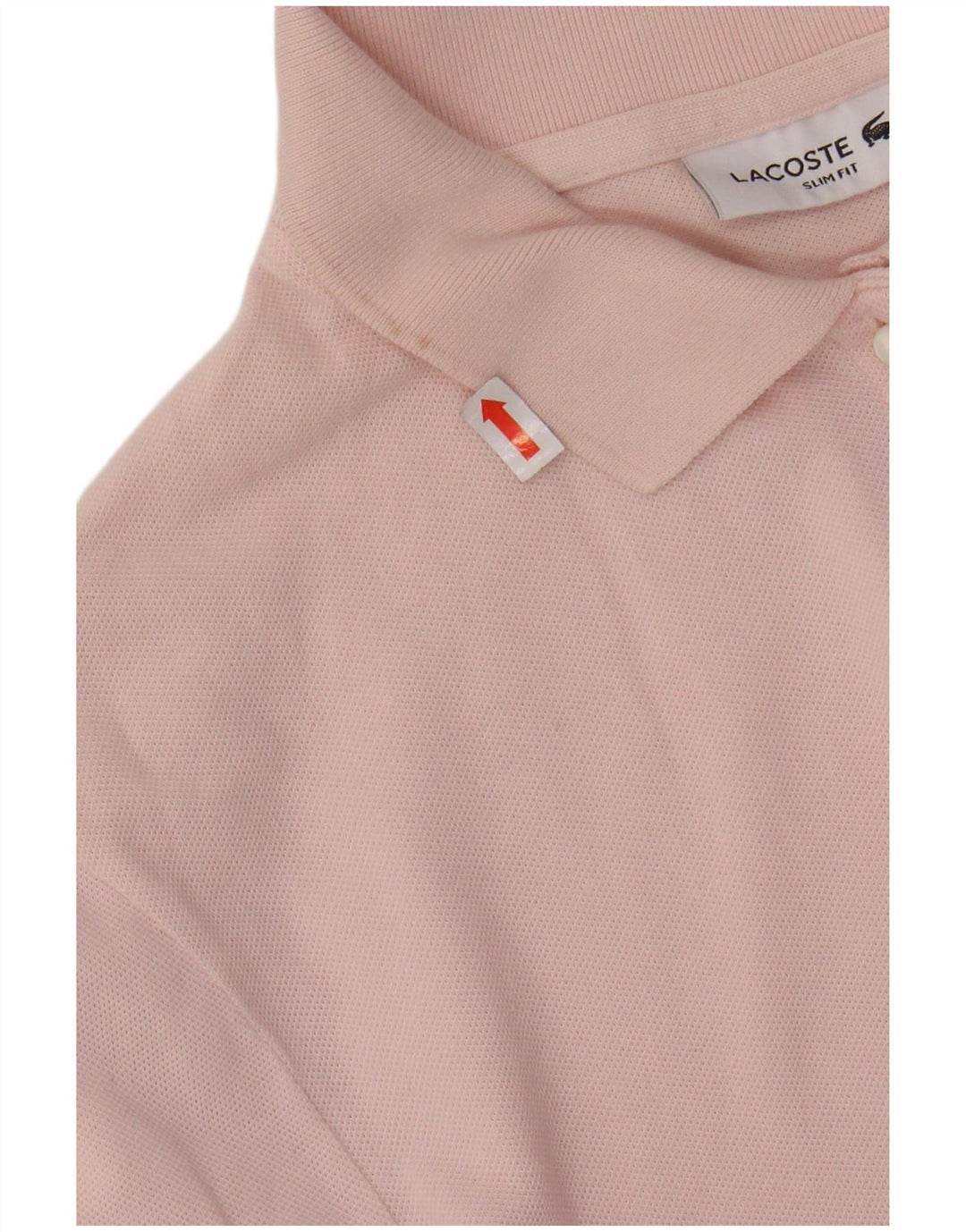 LACOSTE Polo Femme Slim Fit Manches Longues Taille 44 Grand Coton Rose