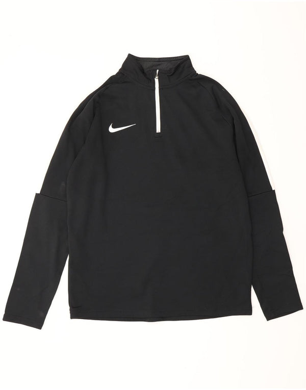 NIKE Haut de survêtement Dri Fit à col zippé pour homme Noir moyen Colourblock
