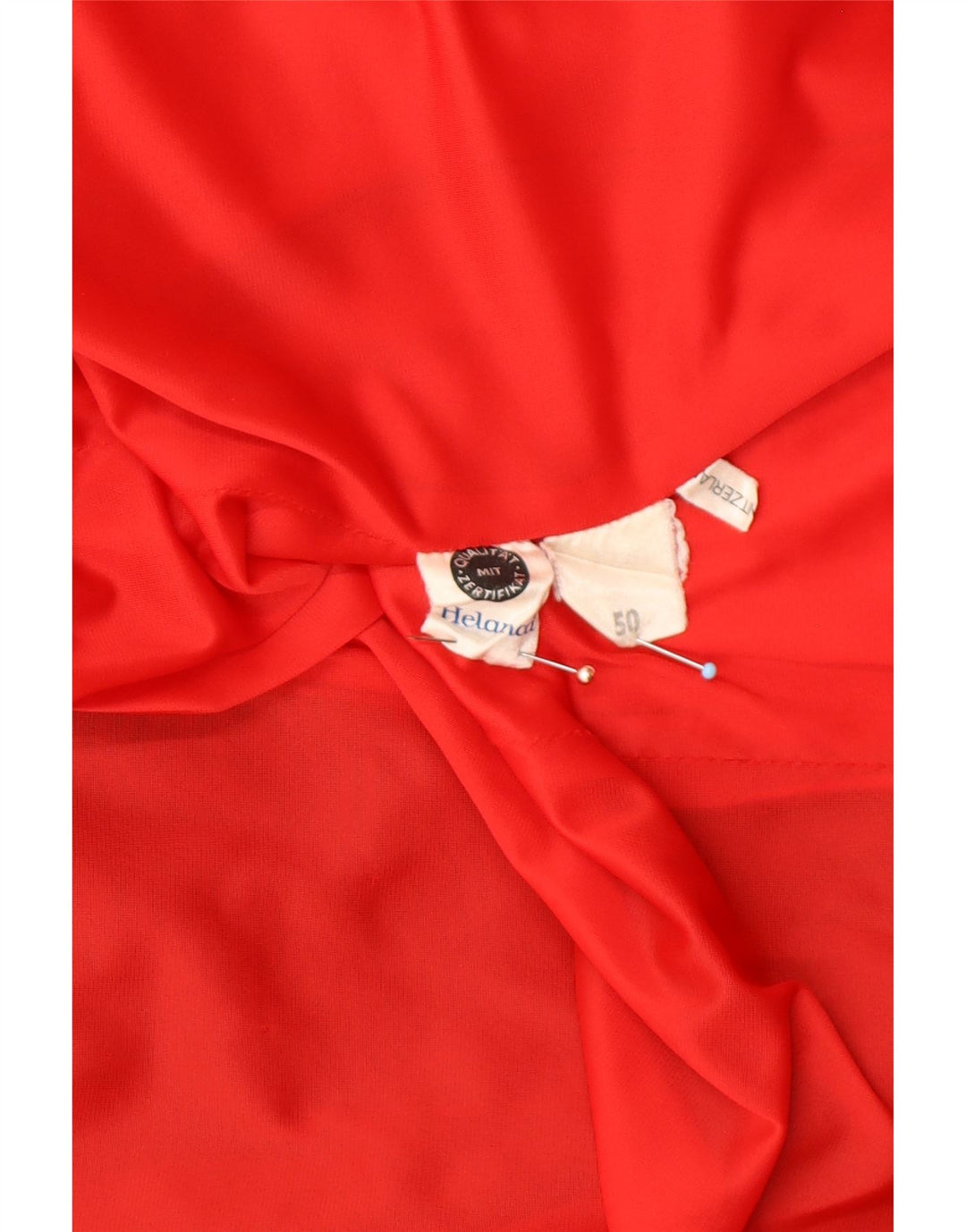 VINTAGE Homme Survêtement Top Veste EU 50 Moyen Rouge Colourblock Rétro