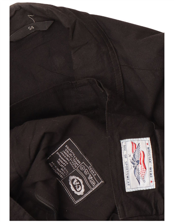 C & A Veste Bomber Militaire Homme EU 54 2XL Coton Noir