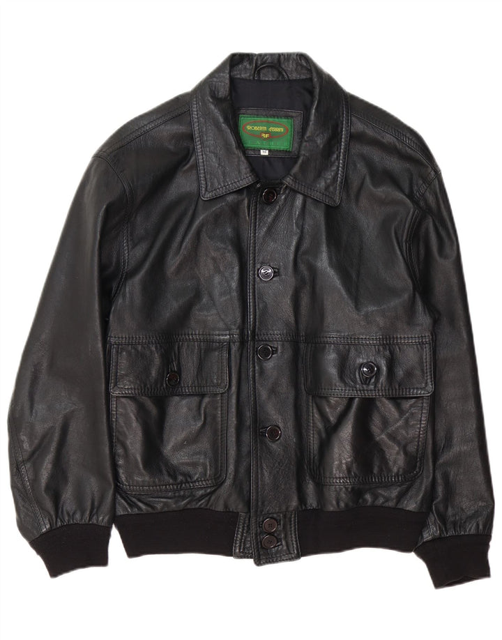 Roberta Ferrini Veste en cuir pour homme IT 50 Large Noir
