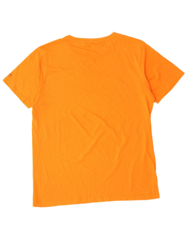 GAS T-Shirt Graphique Homme Haut XL Orange Coton