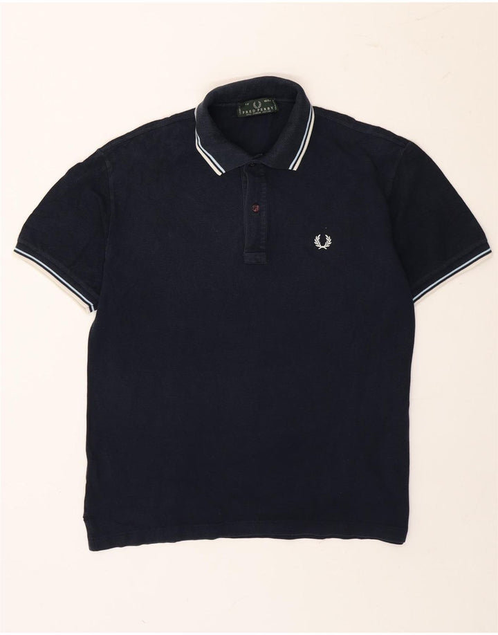 Fred Perry Polo Homme Bleu Marine Moyen Rayé Coton