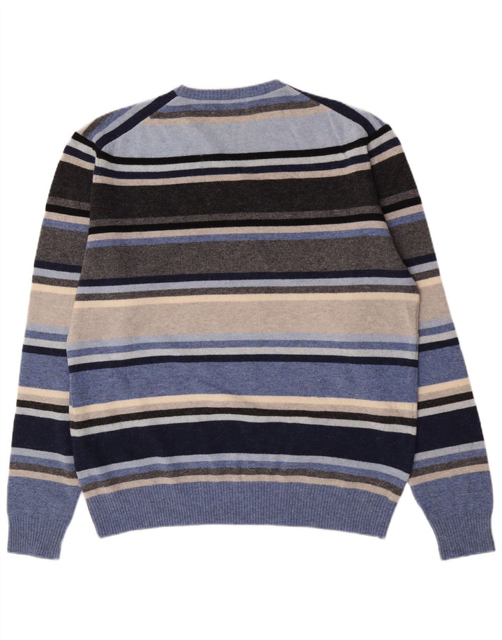 Kappa Pull à col rond pour homme en laine à rayures multicolores