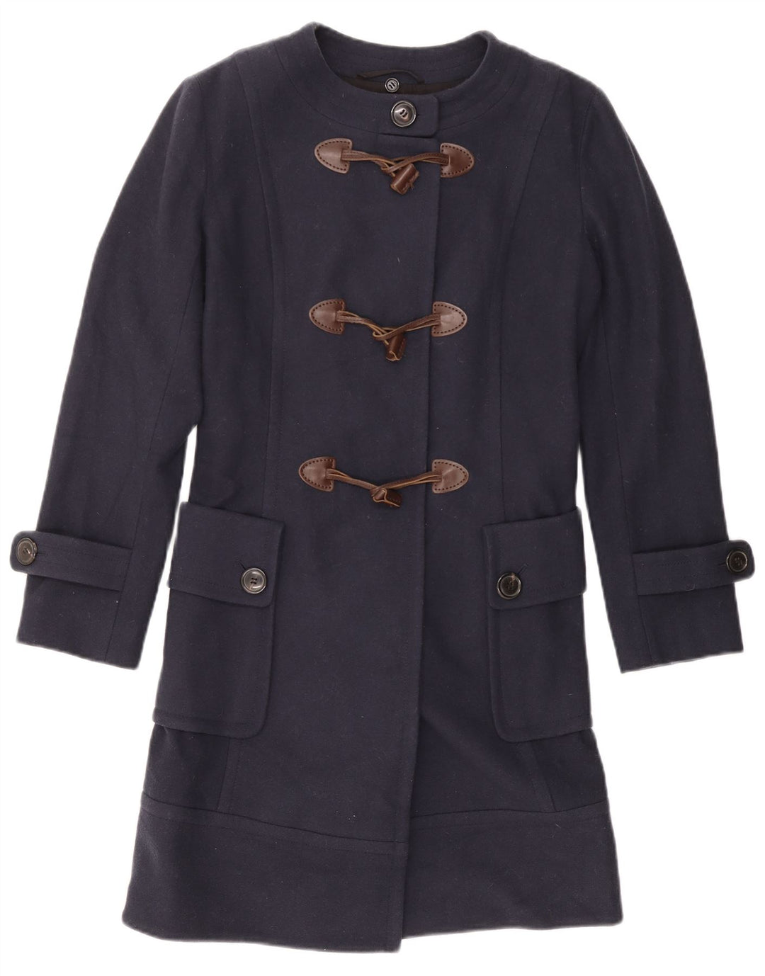 MARLBORO CLASSICS Duffle Coat Femme EU 42 Large Bleu Marine Polyester