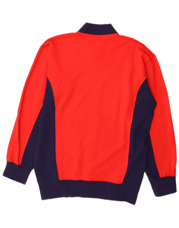 vintage Mens Survêtement Top Veste IT 56 XL Rouge Colourblock Sports