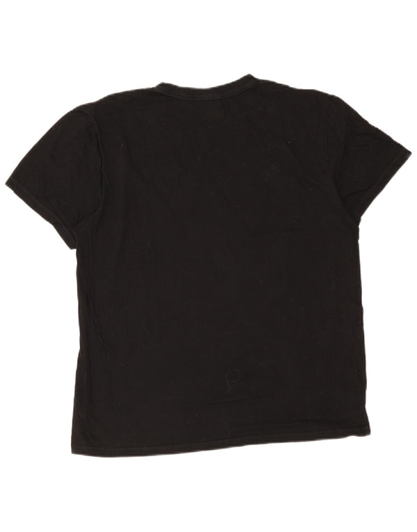 Fila T-Shirt Homme Noir Moyen Coton