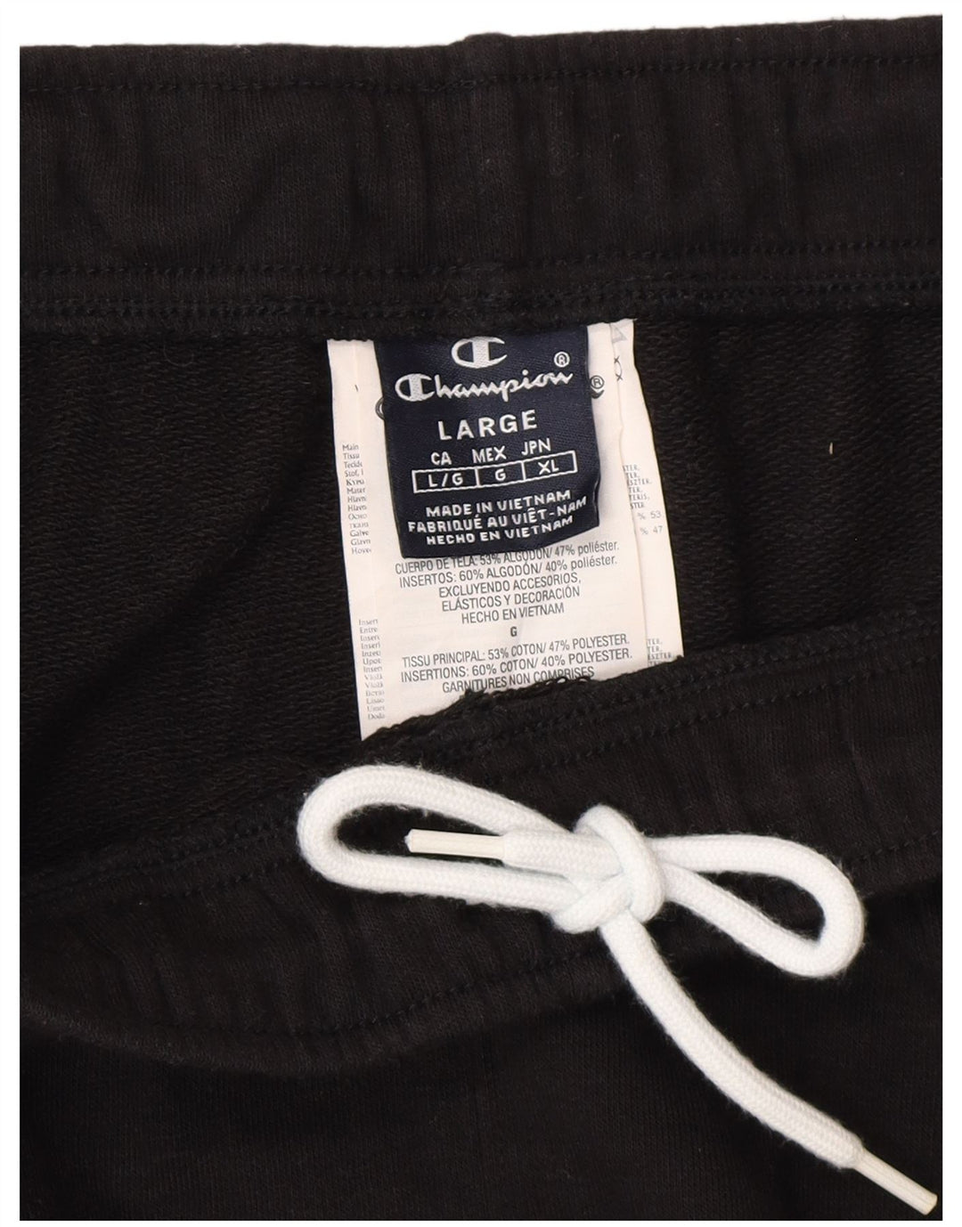 Champion Pantalon De Survêtement Homme Large Noir Coton