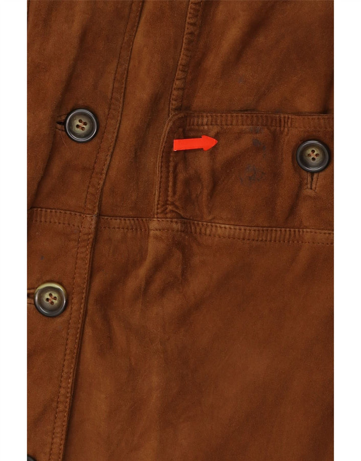 GARA Mens Suede Bomber Jacket IT 50 Large Brown Leather Vintage Gara and Second-Hand Gara from Messina Hembry 