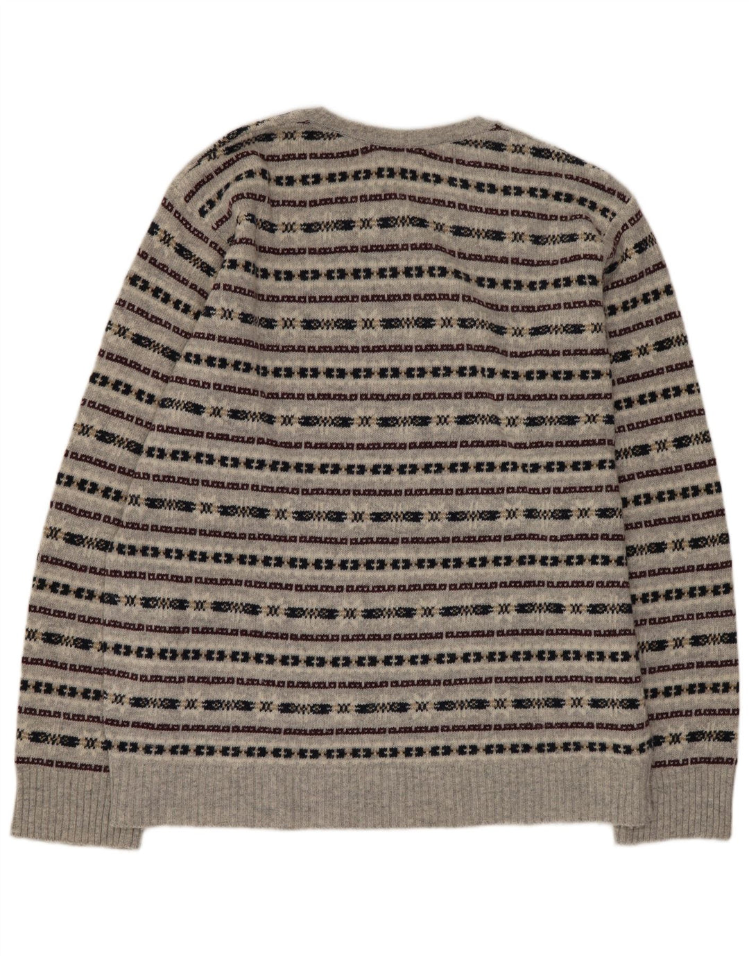 Steve & Baryy's Pull col rond pour homme XL Gris rayé