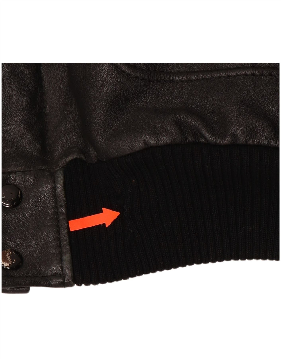 VINTAGE Veste en cuir militaire pour homme IT 54 2XL Cuir noir