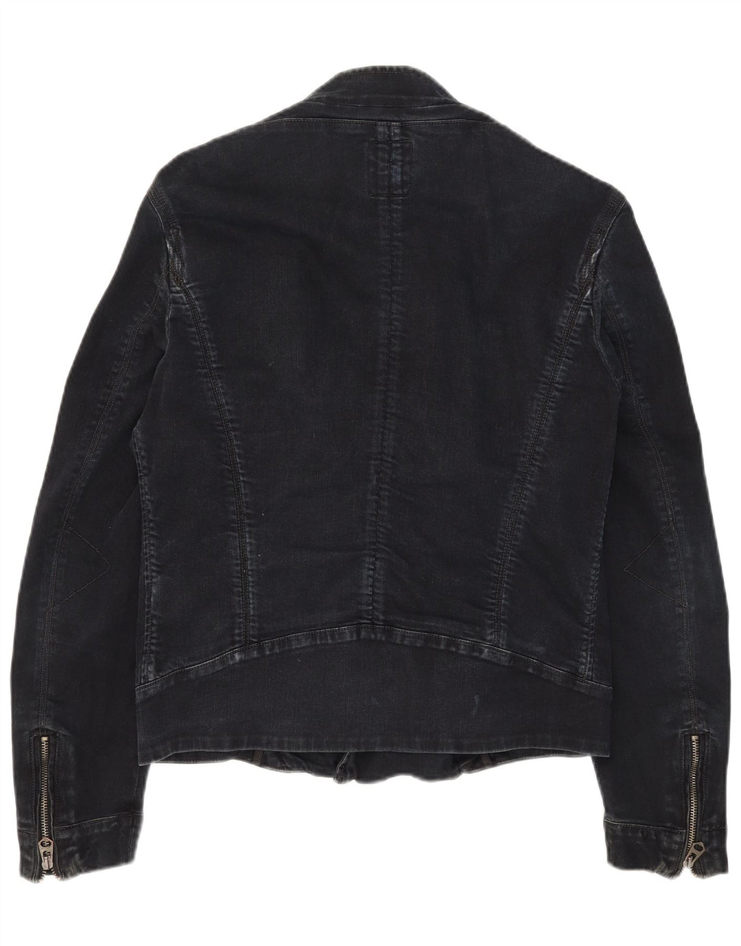 Guess Veste de motard en jean pour homme UK 36 Petit coton noir