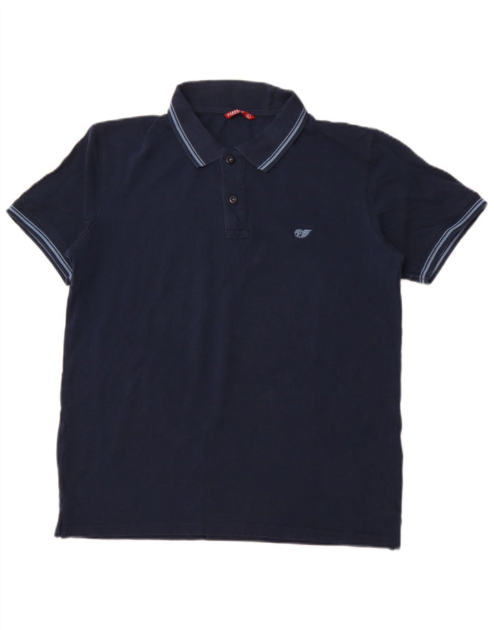 CARRERA Polo Homme Large Bleu Marine Coton