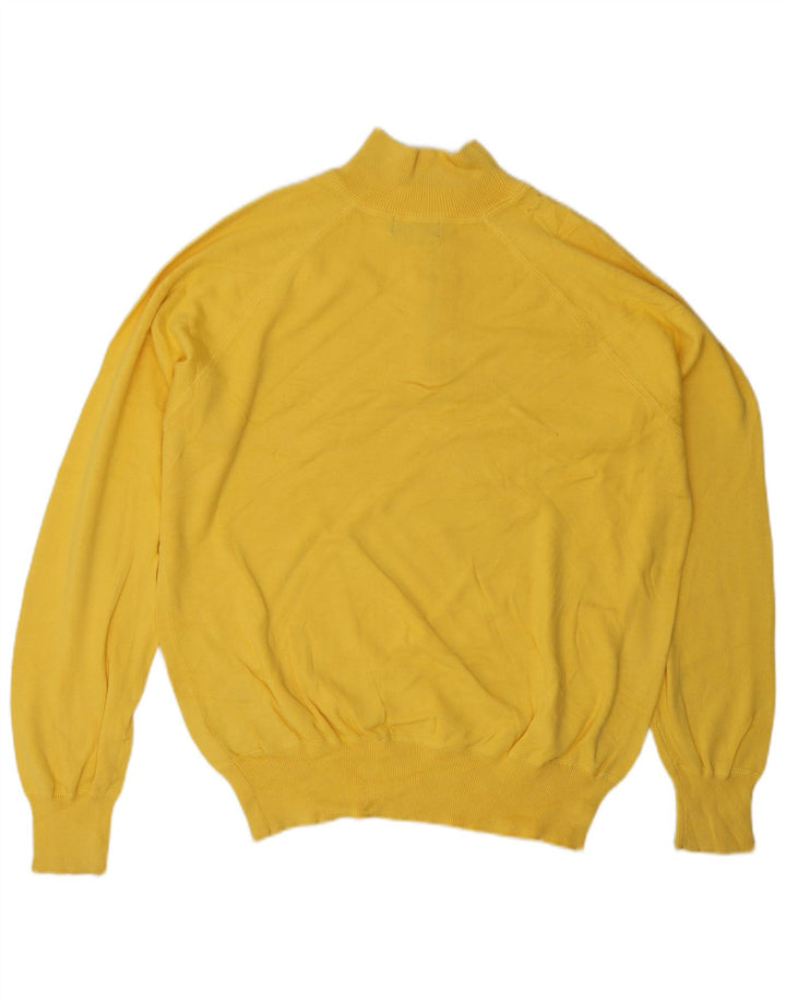Sergio Tacchini Pull col zippé pour homme en coton jaune grand