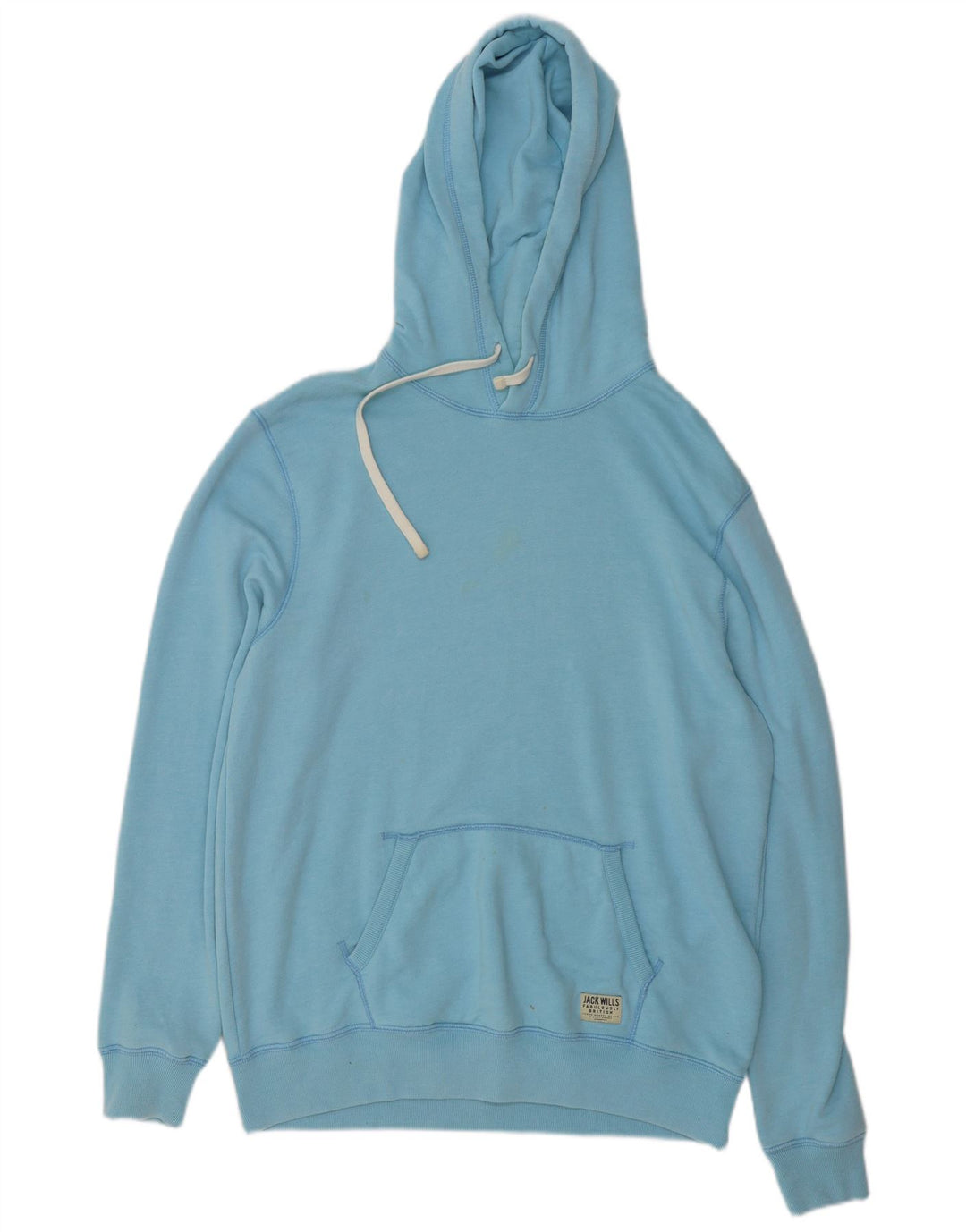 Jack Wills Pull à capuche pour homme en coton bleu Taille L
