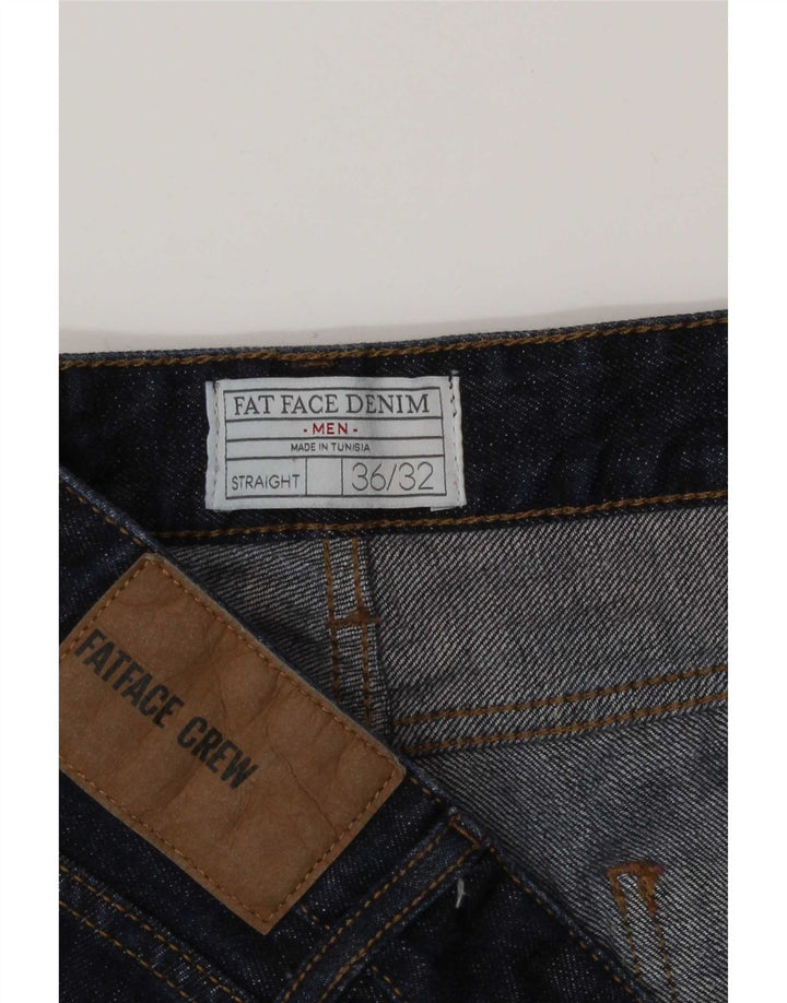 Fat Face Jean droit homme W36 L32 bleu marine coton