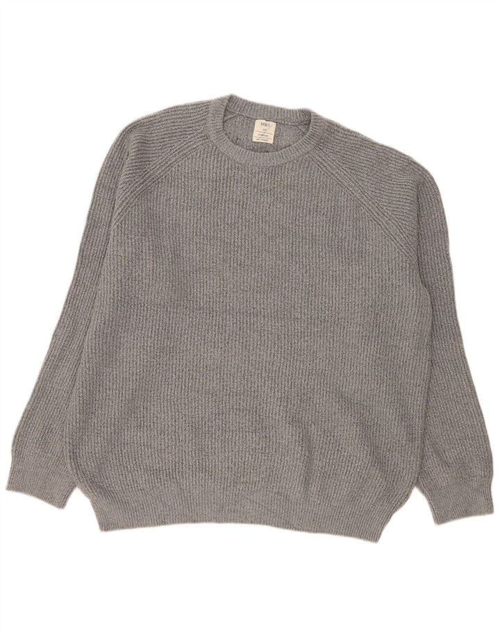 Marks & Spencer Pull ras du cou pour homme 2XL Gris Polyamide