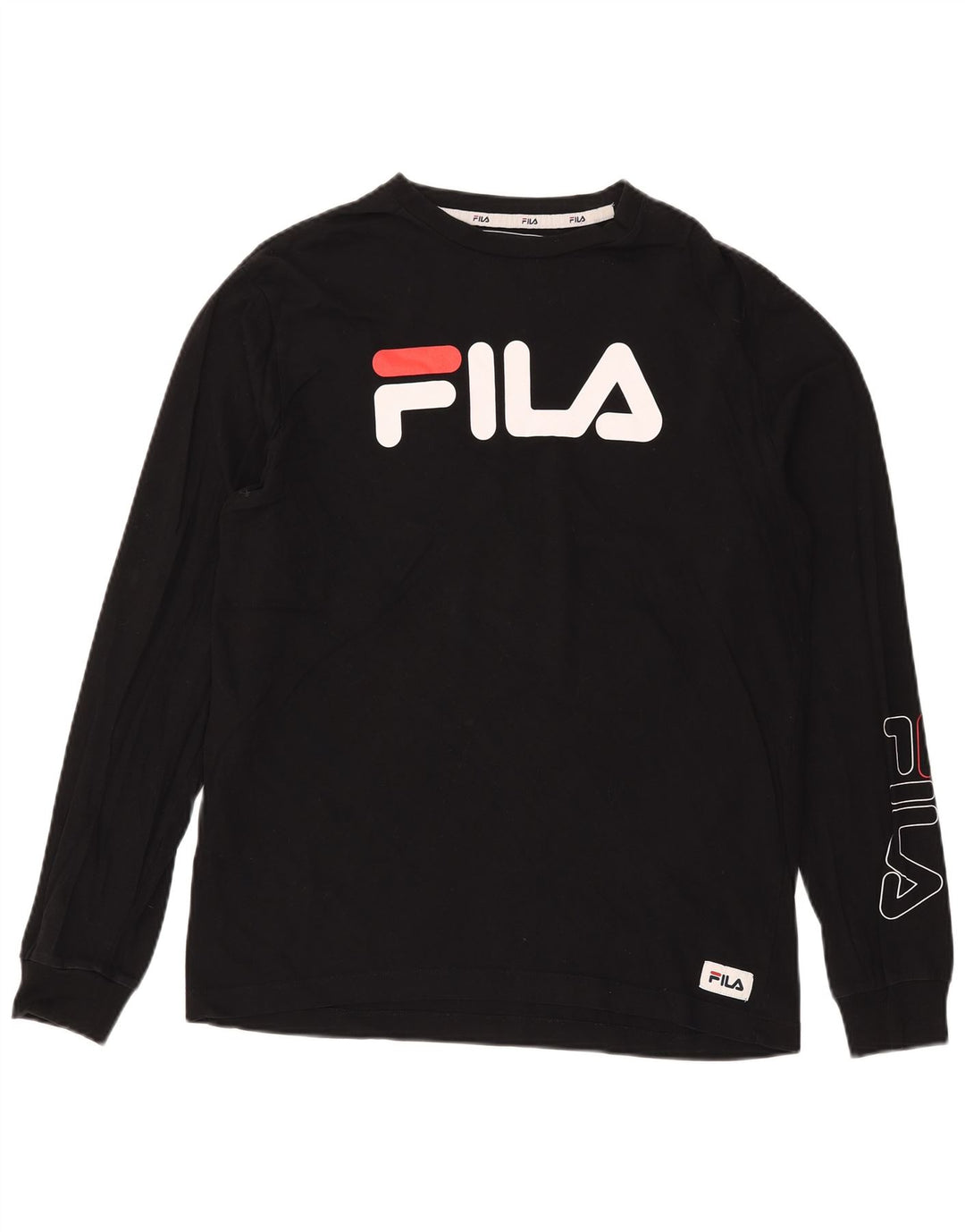 Fila Haut Graphique à Manches Longues Homme Noir Moyen