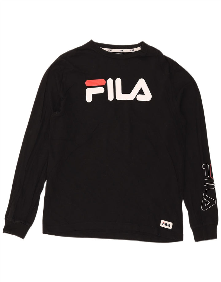 Fila Haut Graphique à Manches Longues Homme Noir Moyen