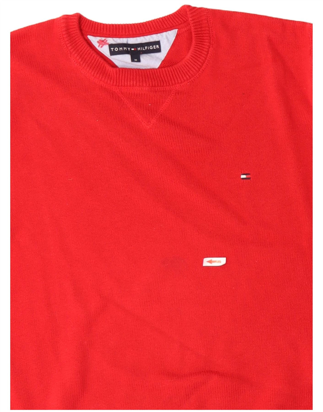 TOMMY HILFIGER Pull Col Ras du Cou Homme Rouge Moyen Coton