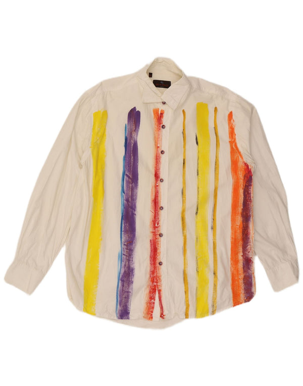 Etro Chemise Homme 2XL Blanc Rayé