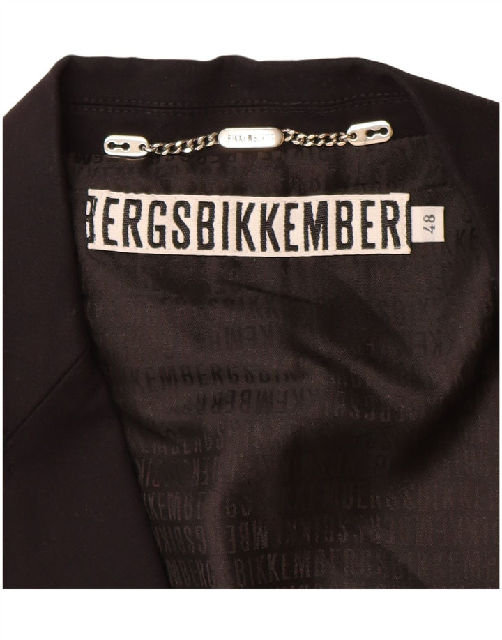 BIKKEMBERGS Veste Blazer 2 Boutons Homme IT 48 Coton Noir Moyen