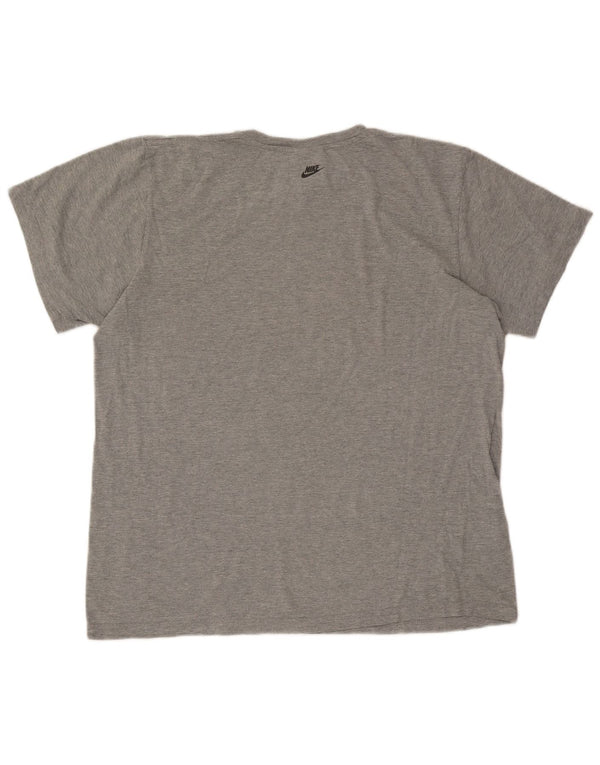 Nike Mens Graphic T-Shirt Top XL Gris Moucheté Coton