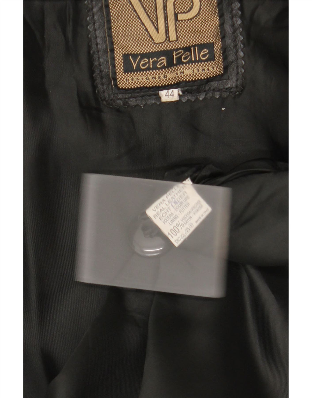 Manteau en cuir à capuche femme vintage IT 44 Cuir noir moyen