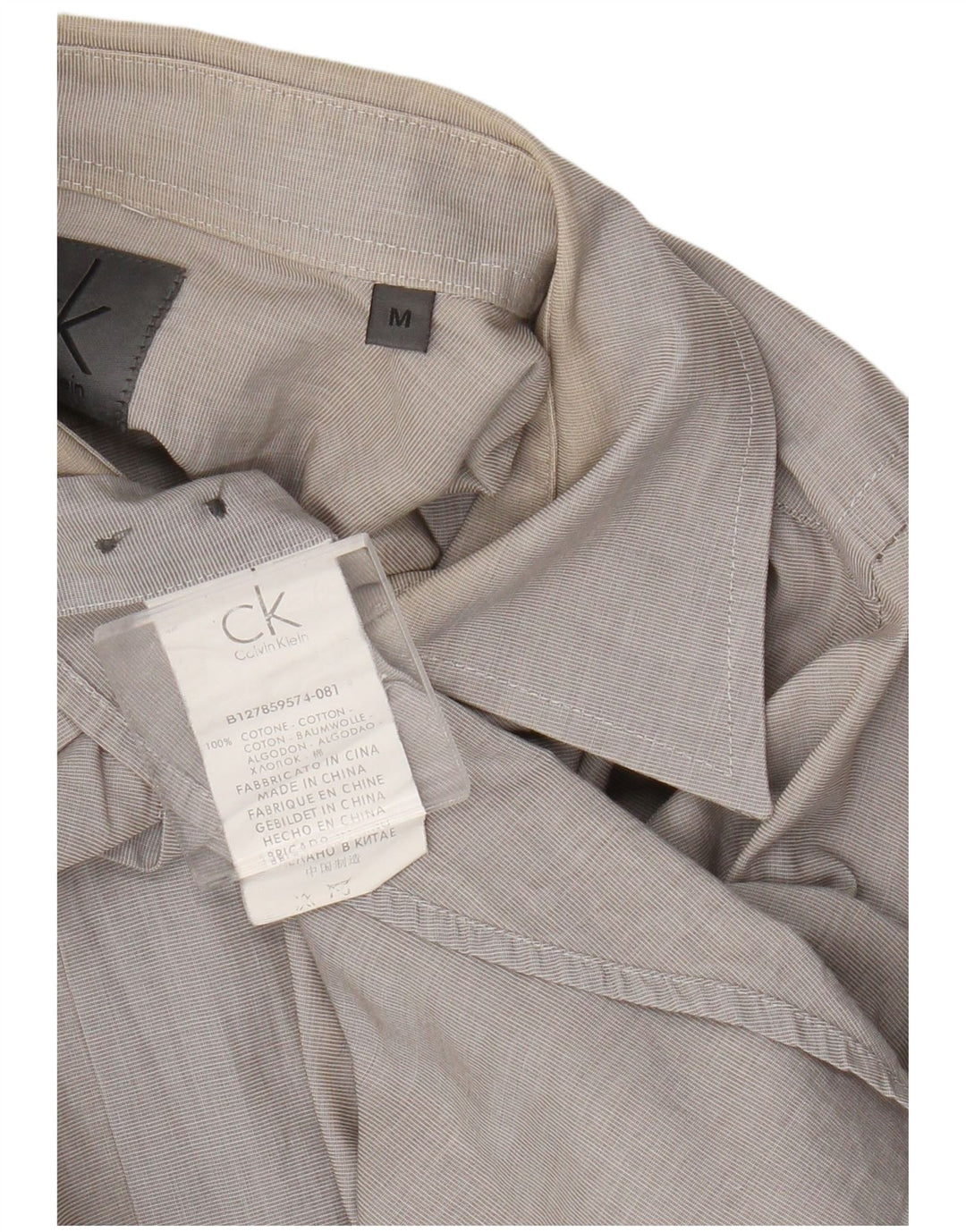 Calvin Klein Chemise Homme Gris Moyen Coton