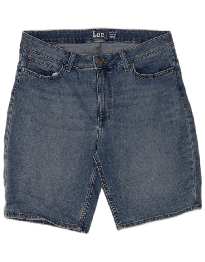LEE Bermuda en jean taille moyenne pour femme W34 Large Bleu