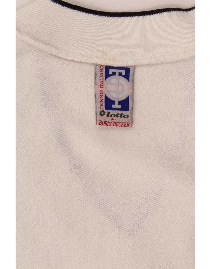 Lotto Sweat-Shirt Graphique sans Manches Homme Blanc Moyen Géométrique