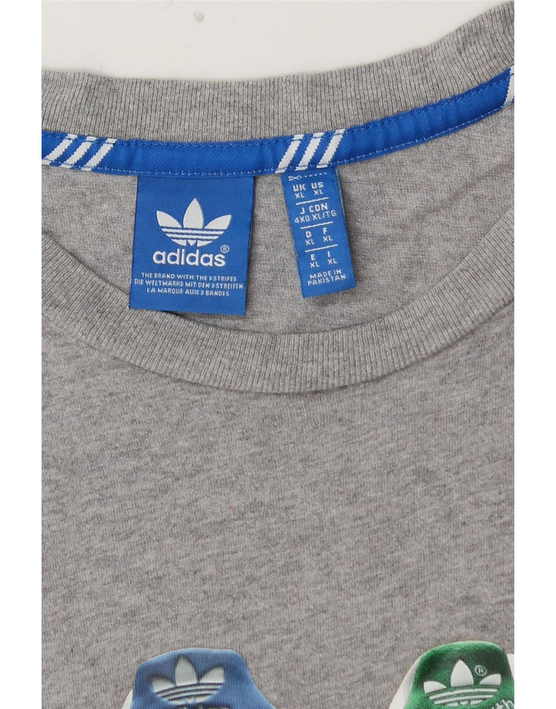 ADIDAS T-Shirt Graphique Homme XL Gris