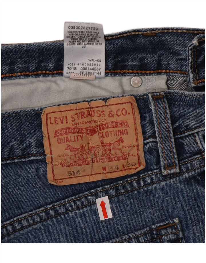 Levi's Jean Slim Droit 514 Homme W34 L27 Bleu Coton