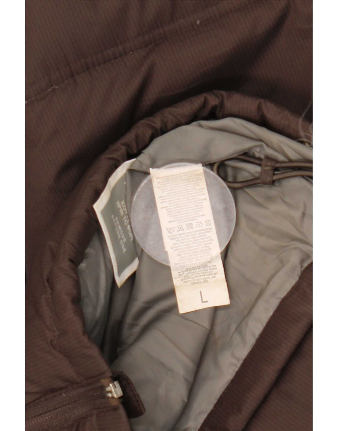 veste rembourrée à capuche vintage pour homme UK 40 Grand Polyamide Marron