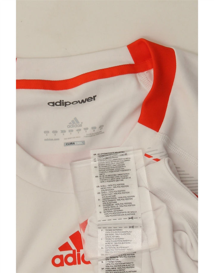 Adidas Hommes Climacool T-Shirt Haut Petit Blanc Colorblock Polyester