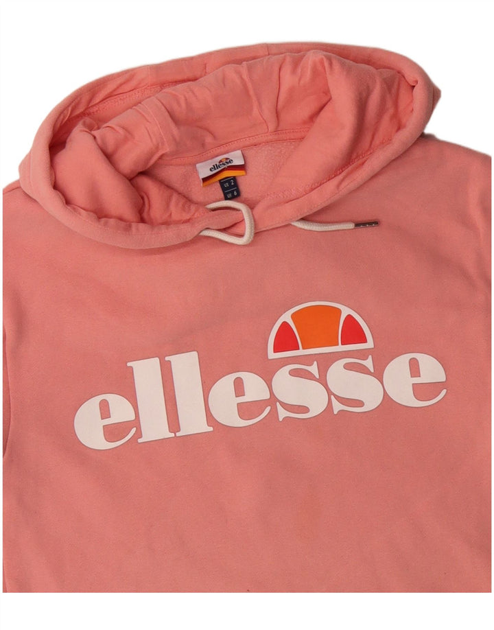 ELLESSE Pull à capuche graphique pour femme UK 6 XS Rose