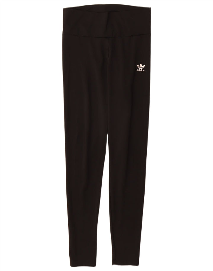 ADIDAS Leggings graphiques pour femmes UK 12 Polyester noir moyen