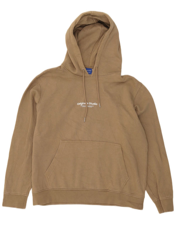 Jack & Jones Pull à capuche XL en coton beige pour homme