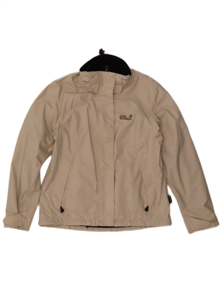 JACK WOLFSKIN Veste de pluie pour femme UK 12 Polyester beige moyen