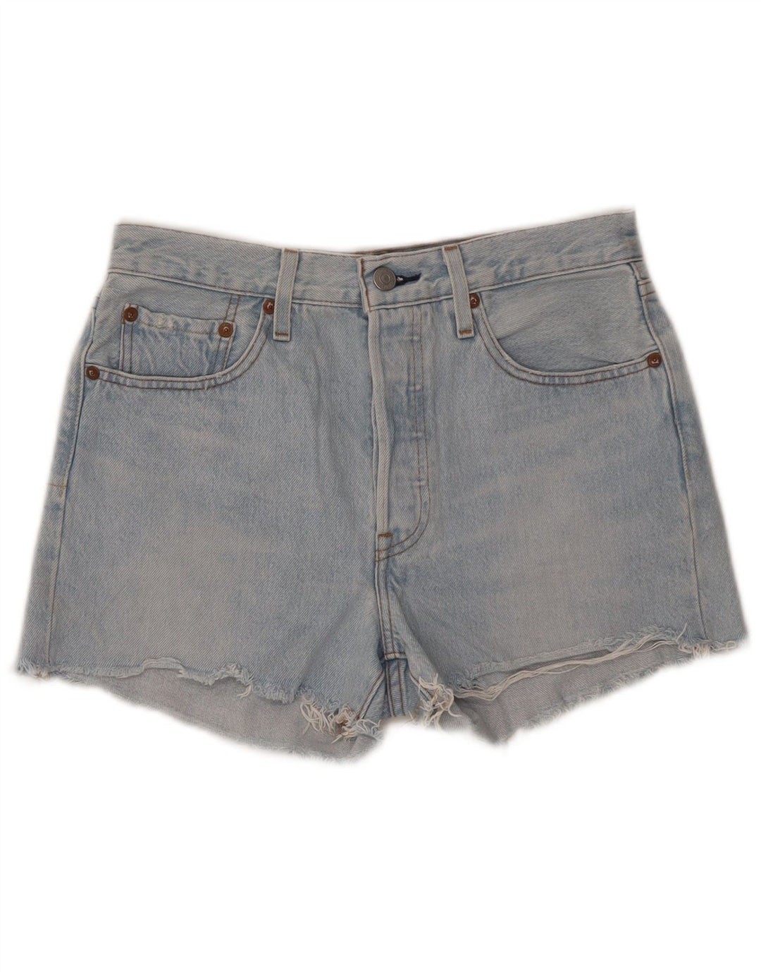 LEVI'S Womens 501 Denim Shorts W26 Small Blue Cotton