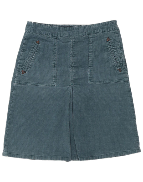 Hobbs Womens Corduroy Skirt UK 8 Small W27 Blue Cotton