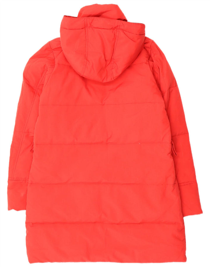 AUSTRALIAN L'ALPINA Manteau rembourré à capuche pour femme UK 16 Large Rouge Polyester